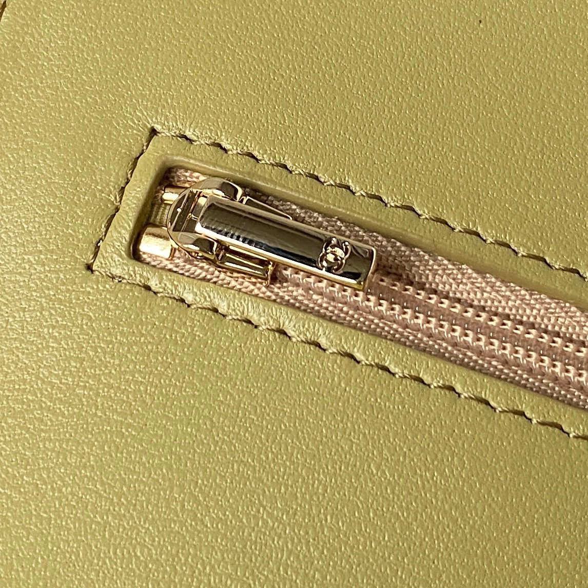 Lambskin Wallet On Chain Shoulder Bag AP3424 Grass Green